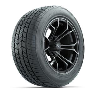 GTW&reg; Spyder Matte Gray 14 in Wheels with 255/50-R14 Fusion STR DOT Approved Street Tires - Full Set
