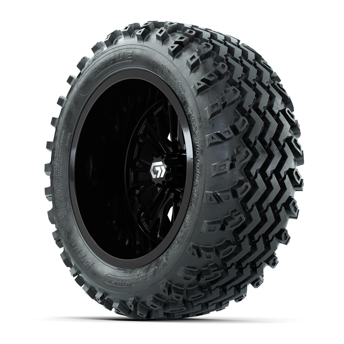 GTW&reg; Viper Gloss Black 14 in Wheels with 23X10-R14 Rogue All-Terrain Tires - Full Set