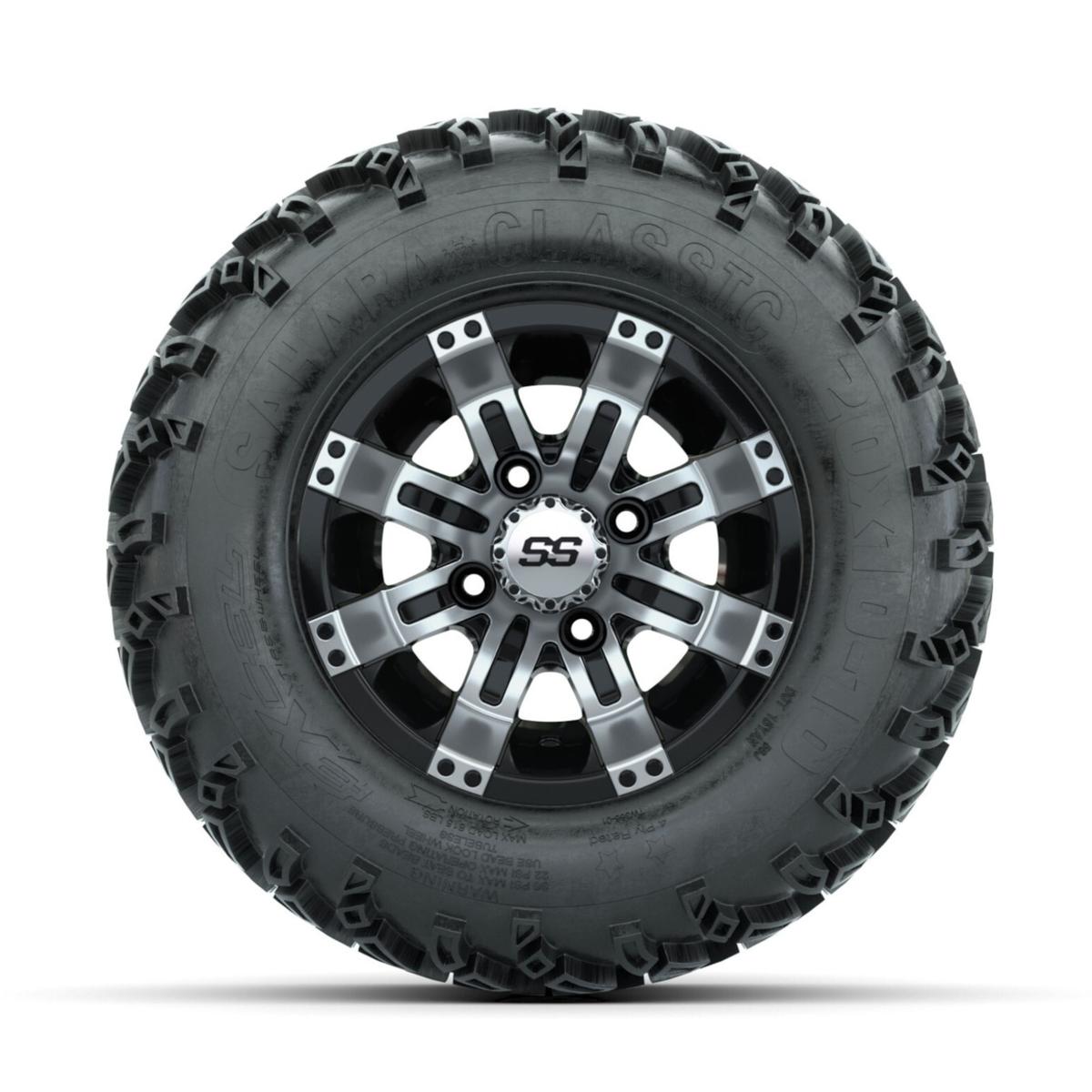 Set of (4) 10 in GTW Tempest Wheels with 20x10-10 Sahara Classic All Terrain Tires