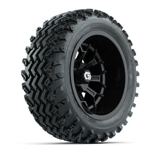 GTW&reg; Assault Gloss Black 14 in Wheels with 23X10-R14 Rogue All-Terrain Tires - Full Set