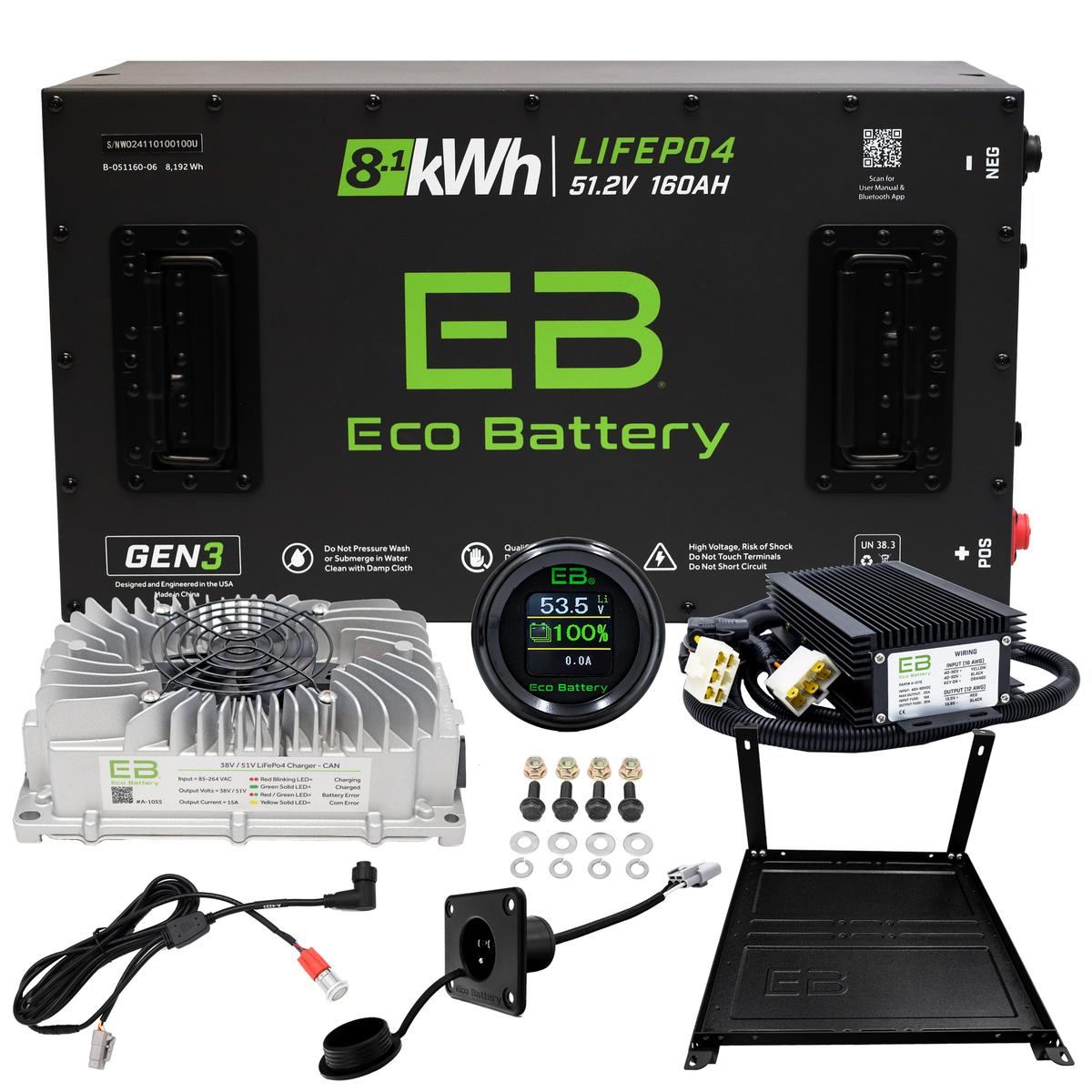 EZGO TXT Eco Lithium 51.2V 160Ah GEN3 Battery Bundle