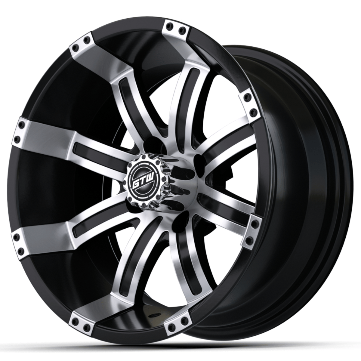 12&Prime; GTW&reg; Tempest Black with Machined Accents Wheel