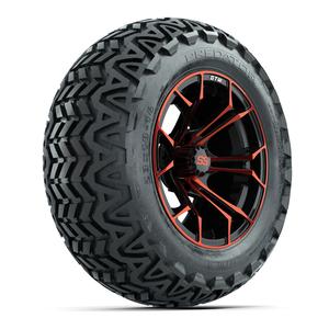 GTW Spyder Red/Black 14 in Wheels with 23x10-14 GTW Predator All-Terrain Tires – Full Set