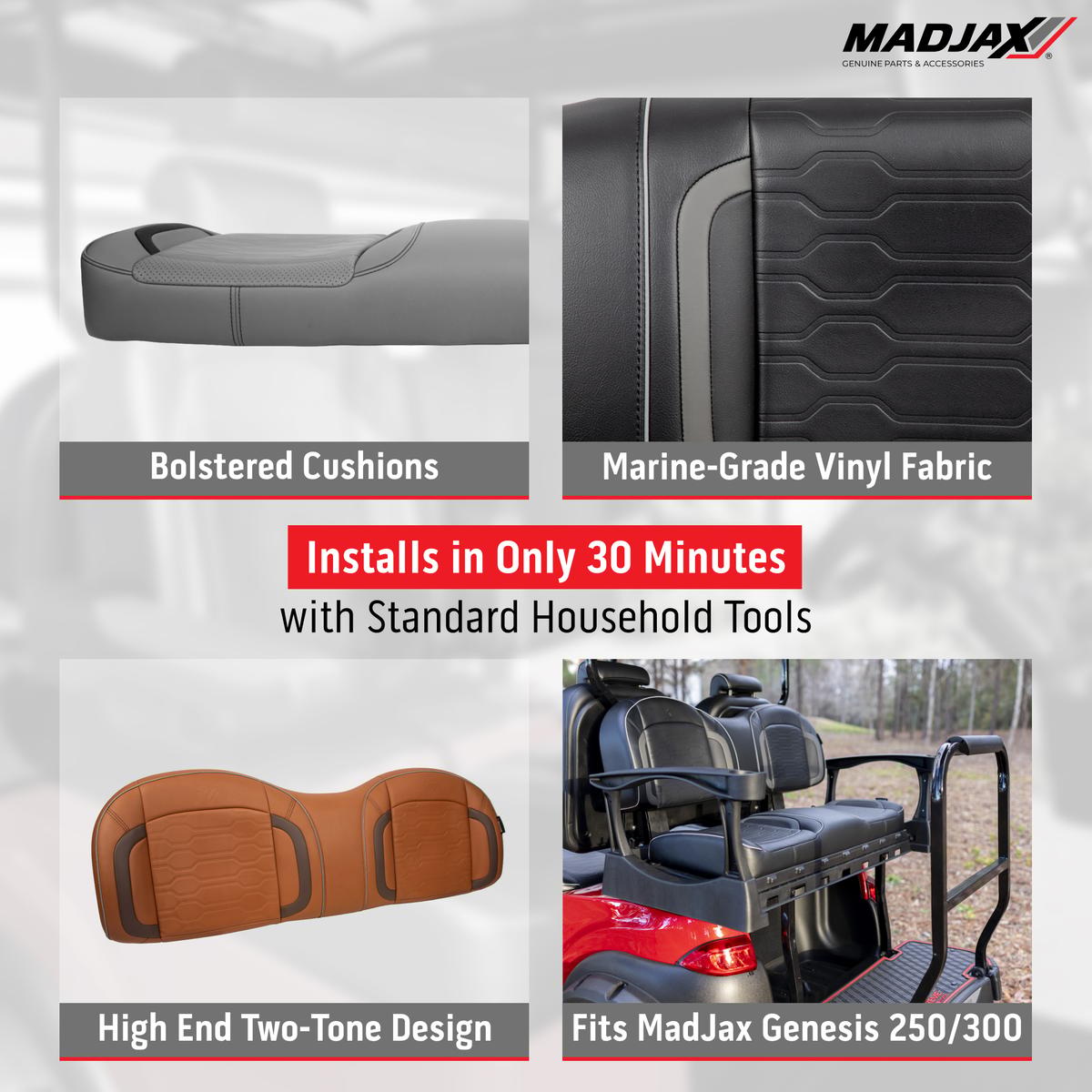 MadJax&reg; Genesis 250/300 Smoke Commander Rear Seat Cushions
