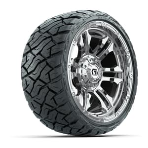 GTW Shogun Chrome 14 in Wheels with 205/35-R14 Maverick Low-Profile All-Terrain Tires – Full Set