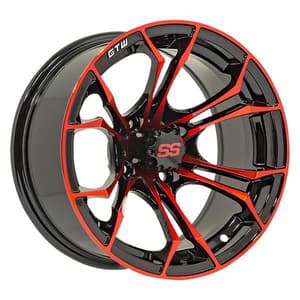 12&Prime; GTW&reg; Spyder Wheel – Black with Red Accents