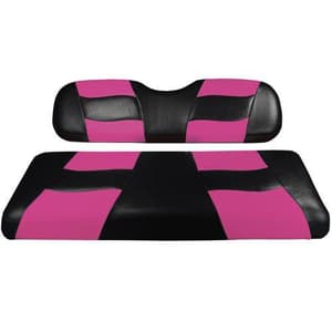 MadJax&reg; Riptide Black/Pink Two-Tone Club Car Precedent Front Seat Covers (Fits 2004-Up)