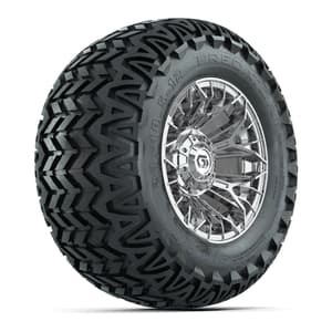 Set of (4) 12 in GTW® Stellar Chrome Wheels with 23x10.5-12 Predator All-Terrain Tires