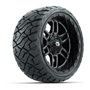 GTW Titan Black/Machined 14 in Wheels with 205/35-R14 Maverick Low-Profile All-Terrain Tires – Full Set