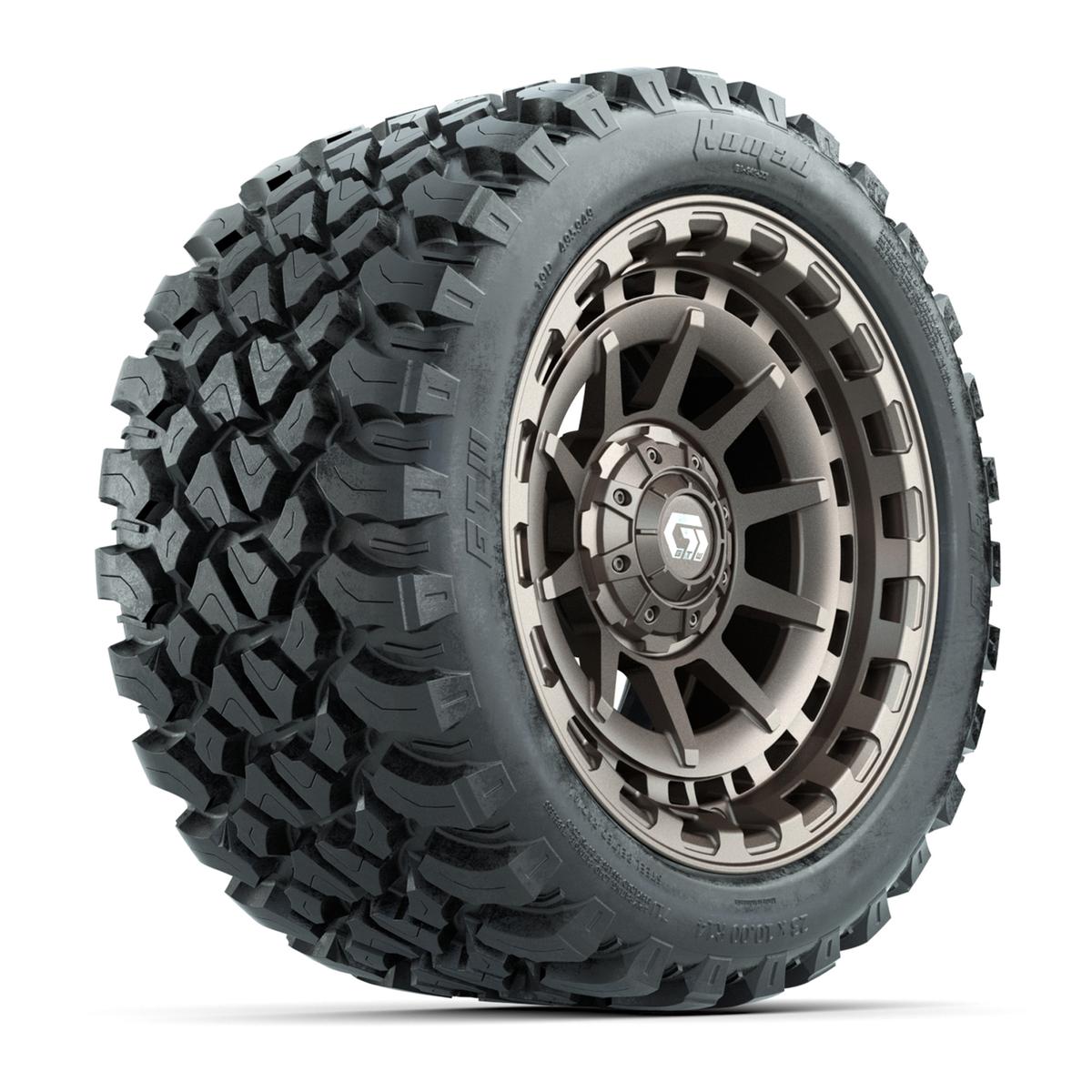 GTW&reg; Barricade Bronze 14 in Wheels with 23X10-R14 Nomad Steel Belt Radial All-Terrain Tires – Full Set