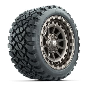 GTW&reg; Barricade Bronze 14 in Wheels with 23X10-R14 Nomad Steel Belt Radial All-Terrain Tires – Full Set