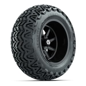 GTW&reg; Reaper Gloss Black 14 in Wheels with 23X10-14 Predator All-Terrain Tires - Full Set