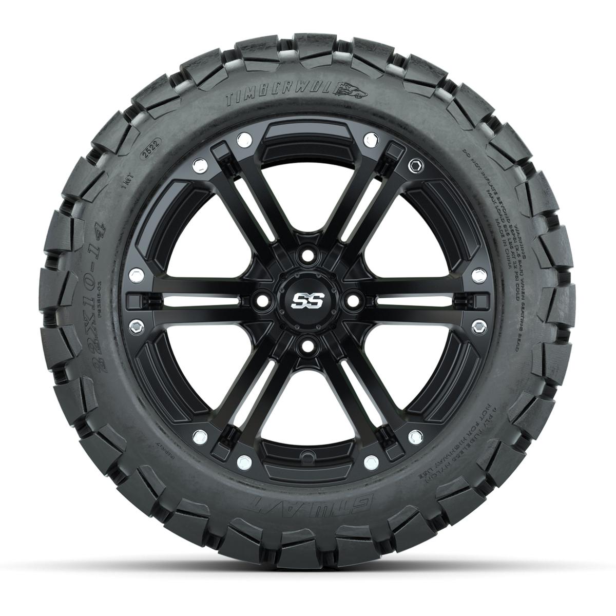Set of (4) 14 in GTW Specter Wheels with 22x10-14 GTW Timberwolf All-Terrain Tires
