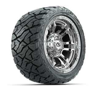 GTW Shogun Chrome 12 in Wheels with 215/40-R12 Maverick Low-Profile All-Terrain Tires – Full Set