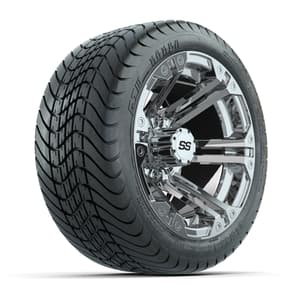 GTW Specter Chrome 12 in Wheels with 18in Mamba Street Tires – Set of 4