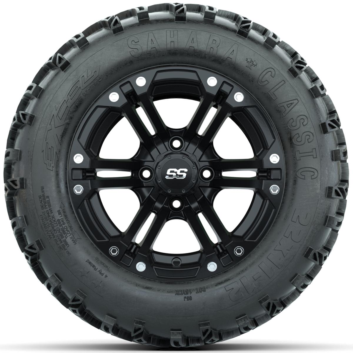 Set of (4) 12 in GTW Specter Wheels with 22x11-12 Sahara Classic All-Terrain Tires