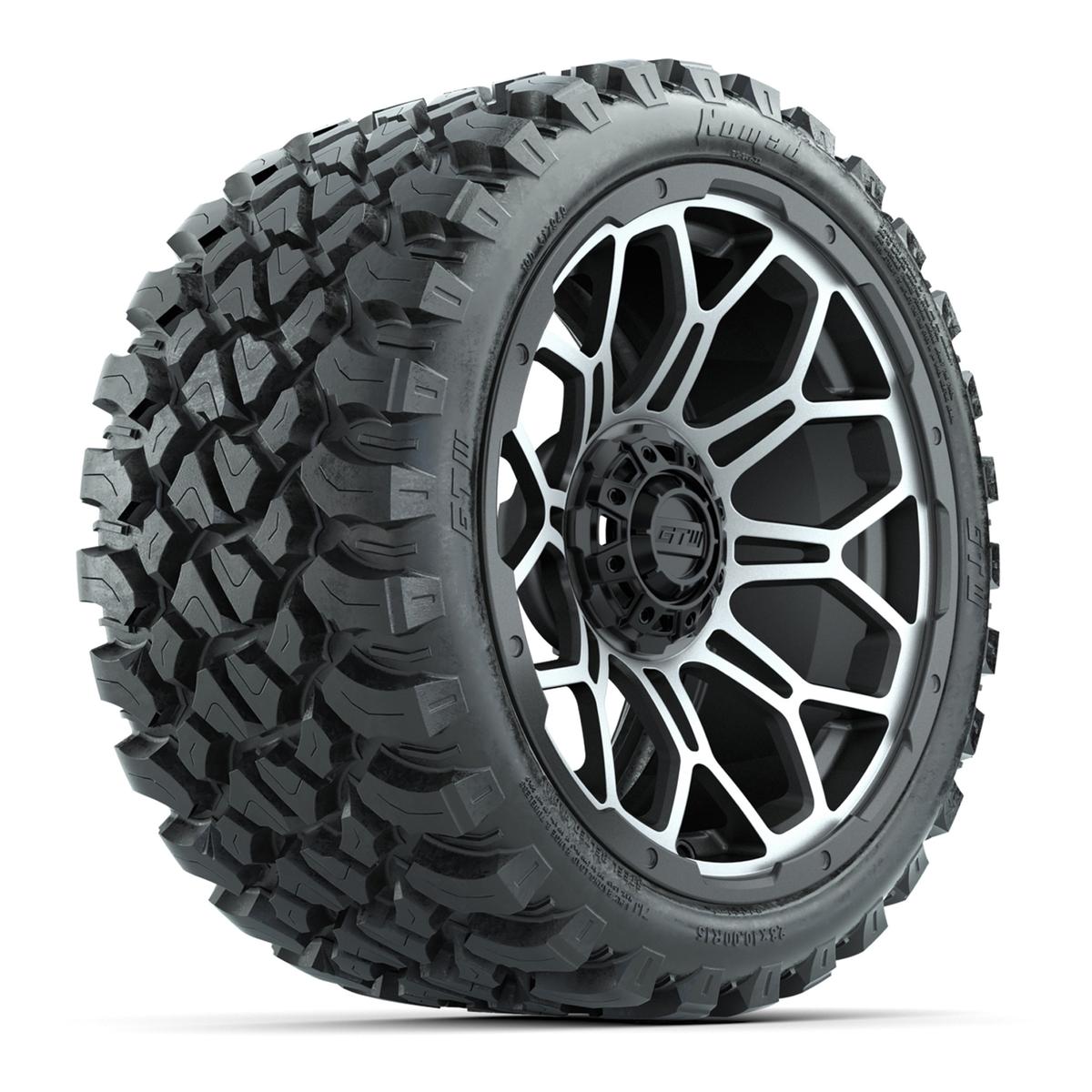 Set of (4) 15&Prime; GTW Bravo Matte Gray Wheels with 23x10-R15 Nomad All-Terrain Tires