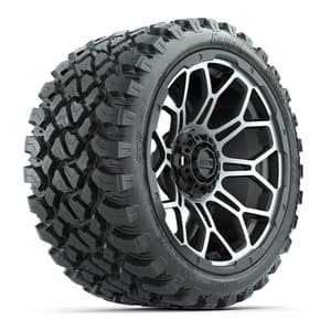 Set of (4) 15&Prime; GTW Bravo Matte Gray Wheels with 23x10-R15 Nomad All-Terrain Tires