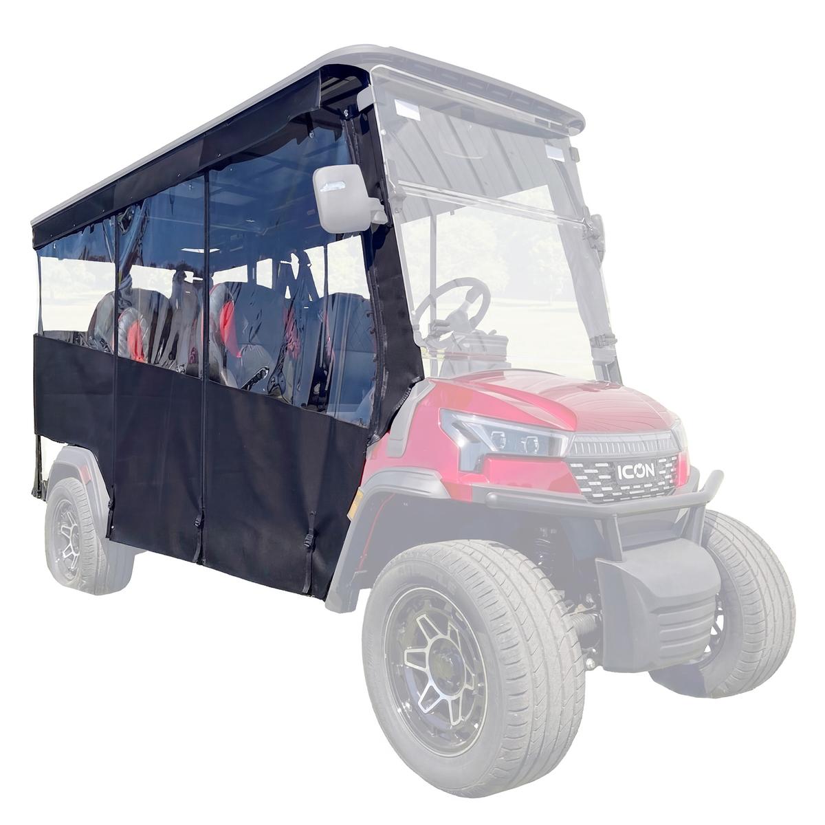 RedDot 6-Passenger Black Track Style Enclosure with Black Valance for ICON i60LX (Years 2026-Up)