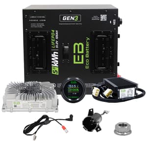 Club Car Precedent/Onward/Tempo 2004+ Eco Lithium 51v 105Ah GEN3 Battery Bundle - Thru Hole