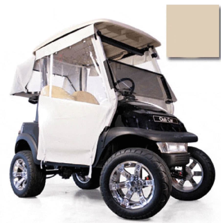 RedDot Club Car Precedent Beige 3-Sided Track-Style Enclosure w/Ultra Seal & Hooks (Years 2004-Up)