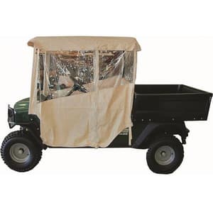 RedDot EZGO ST350/Workhorse 2-Passenger Beige 3-Sided Over-The-Top Vinyl Enclosure