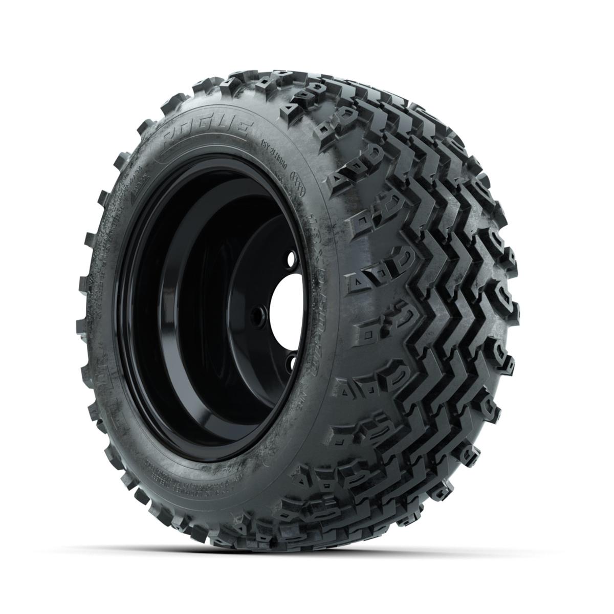 GTW Steel Black 10 in Wheels with 18x9.50-10 Rogue All Terrain Tires – Full Set
