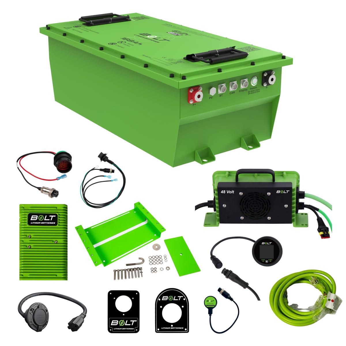 Bolt Energy Club Car 51V 168AH Heated Standard Battery FactorySync Kit