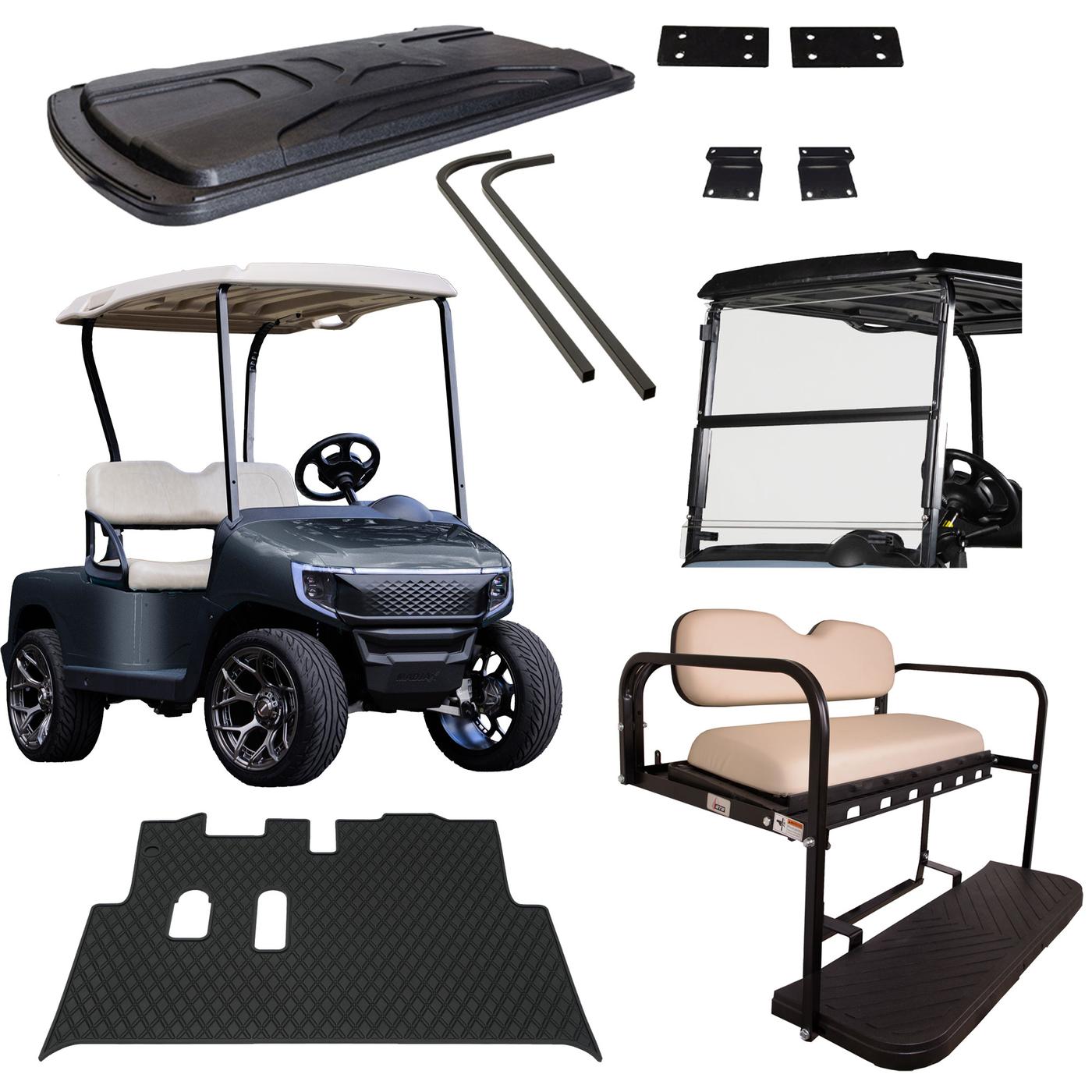 EZGO RXV Gold Refurb Package with Hyper Gray Metallic Body & Tan Seats (Years 2008-2022)