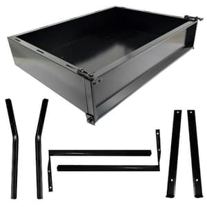 GTW&reg; Black Steel Cargo Box Kit For EZGO RXV (Years 2008-Up)