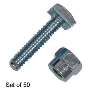 Set of (50) Battery Terminal Bolt & Nut (Universal Fit)