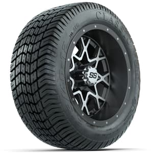 Set of (4) 12 in GTW Vortex Wheels with 215/40-12 Excel Classic Street Tires