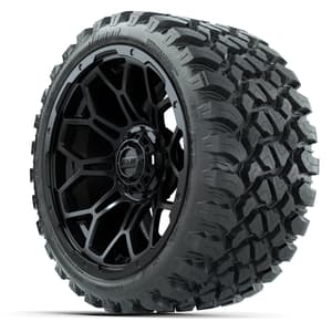 Set of (4) 15&Prime; GTW Bravo Matte Black Wheels with 23x10-R15 Nomad All-Terrain Tires