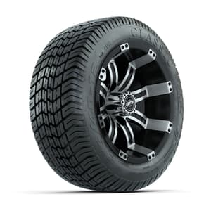 12” GTW Tempest Black and Machined Wheels with Excel Lo-Profile Street Tires – Set of 4