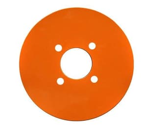 Set of (4) MadJax&reg; Orange Aluminum Wheel Plates (For 12” / 14”)