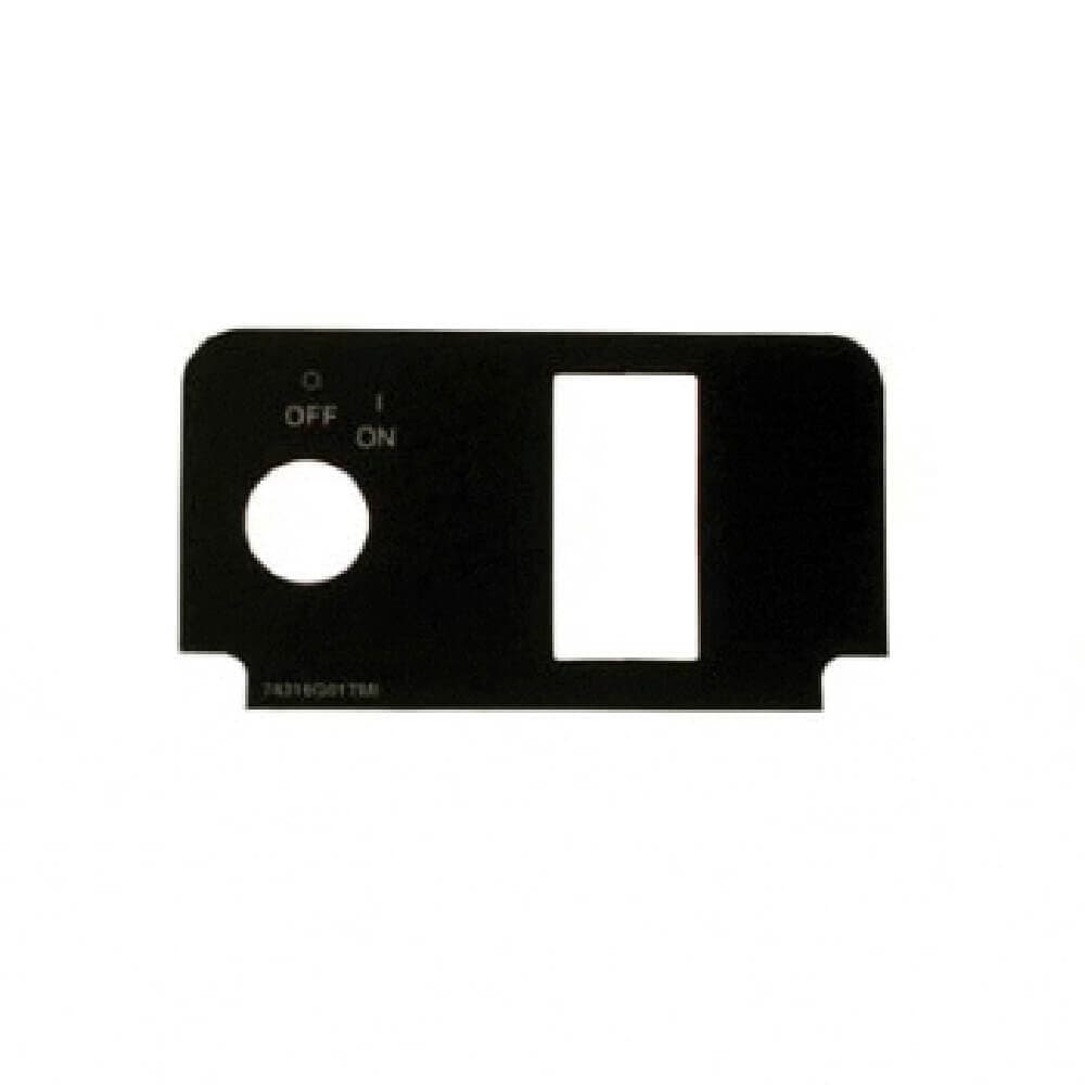 EZGO Console Plate Label W/Key Switch W/O-lights (Years 2000-Up)