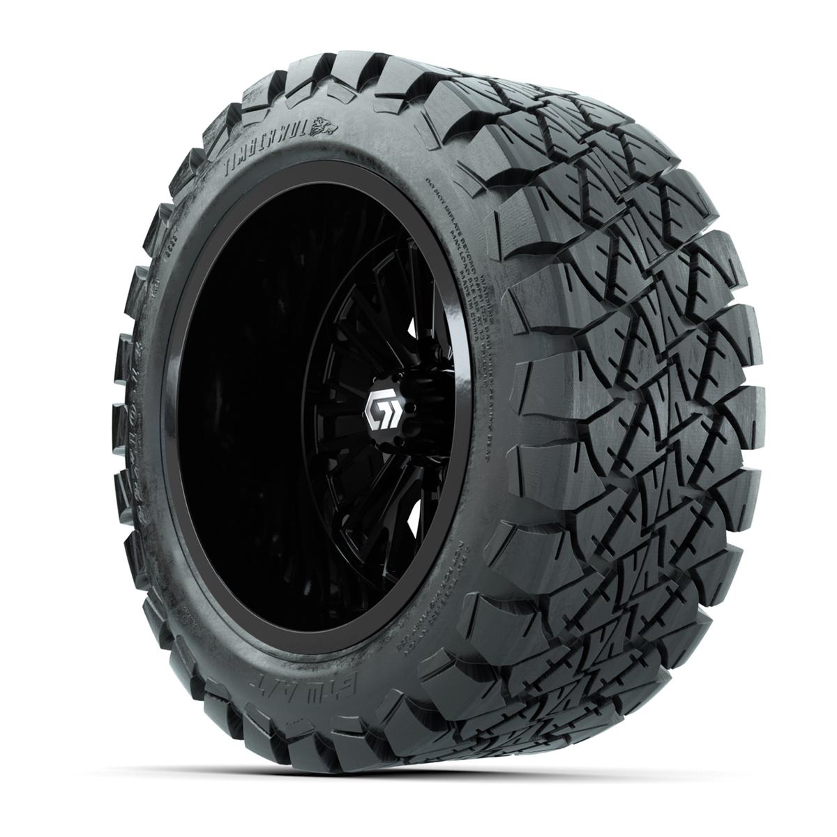 GTW&reg; Viper Gloss Black 14 in Wheels with 22X10-14 Timberwolf All-Terrain Tires - Full Set
