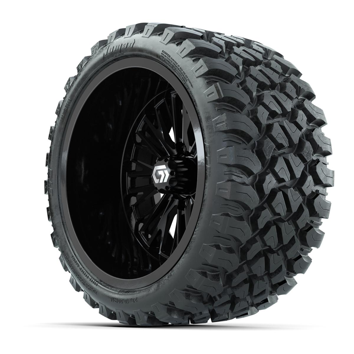 GTW&reg; Viper Gloss Black 15 in Wheels with 23X10-R15 Nomad Steel Belted Radial All-Terrain Tires - Full Set
