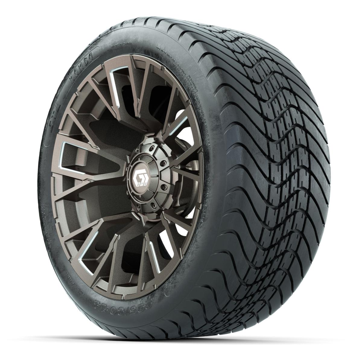 GTW Vandal Bronze/Machined 14 in Wheels with 225/30-14 Mamba Street Tires – Full Set