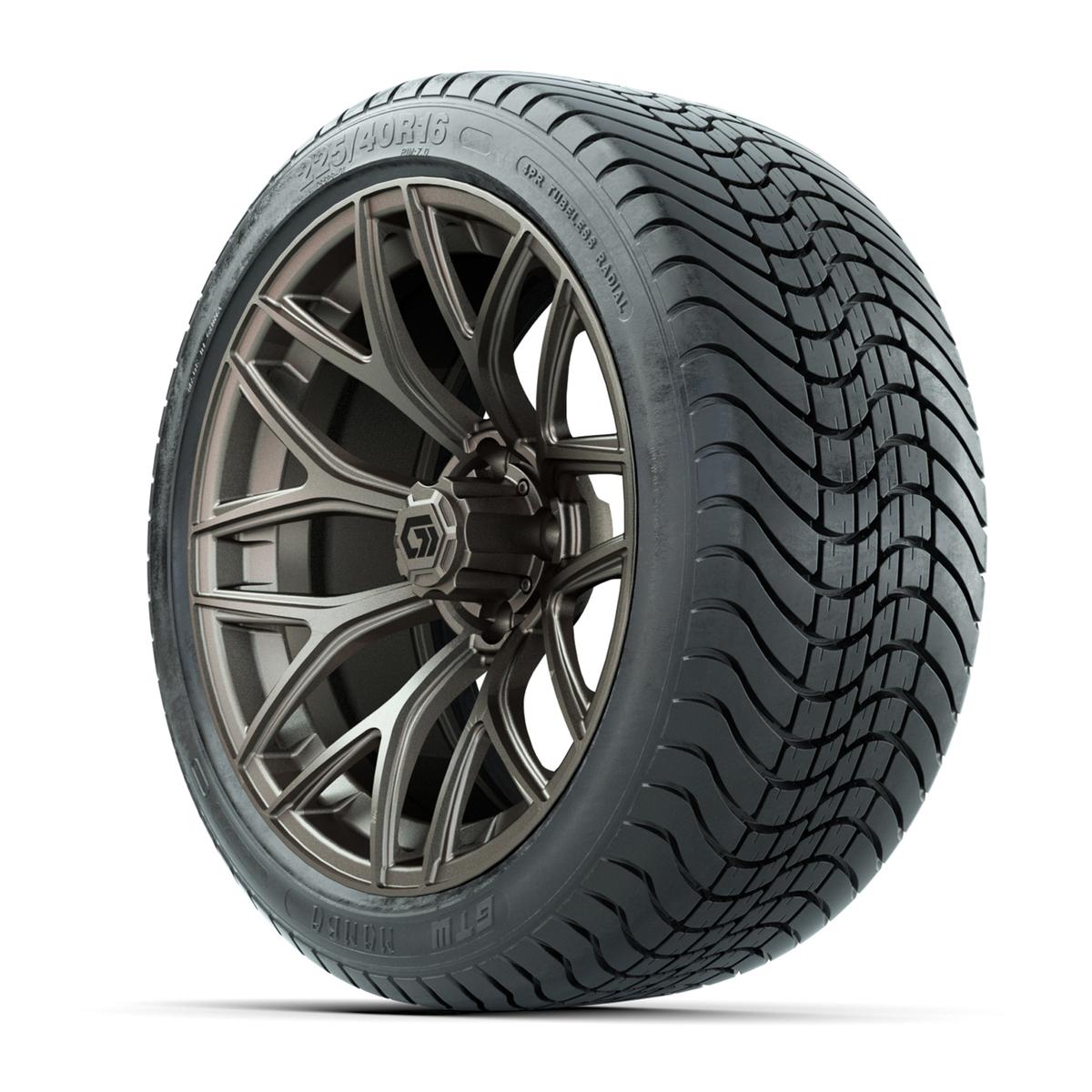 GTW&reg; Monaco Matte Bronze 16 in Wheels with 225/40-R16 Mamba Street Tires - Full Set