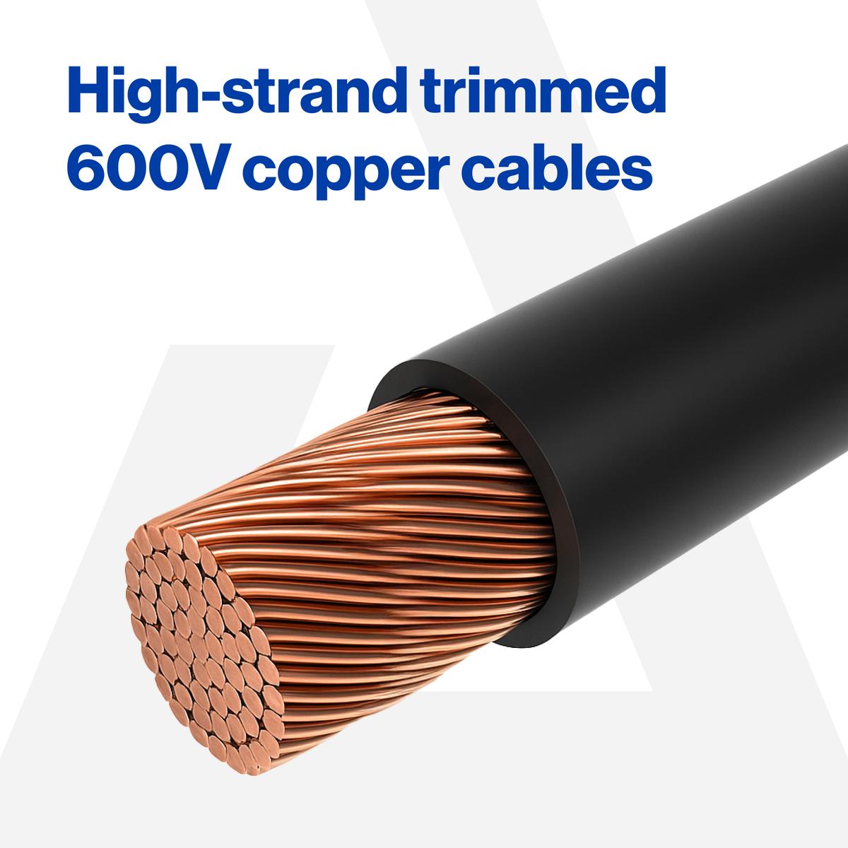 12 Inch 6-Gauge Black Battery Cable