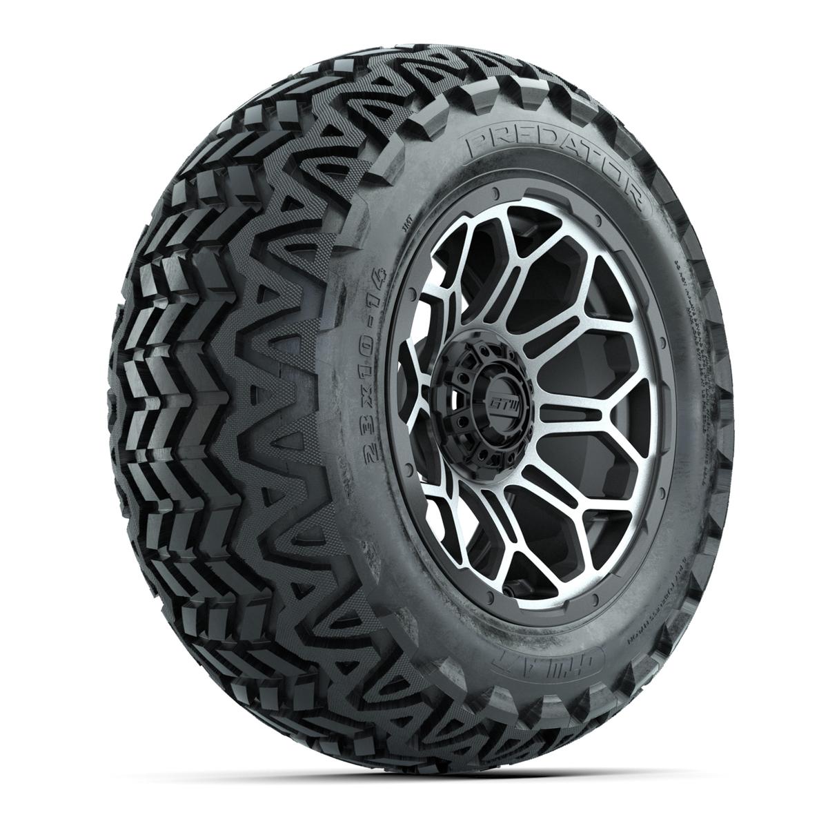 Set of (4) 14 in GTW Bravo Wheels with 23x10-14 GTW Predator All-Terrain Tires