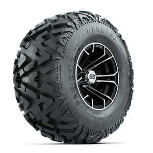GTW Spyder Machined/Black 10 in Wheels with 22x10-10 Barrage Mud Tires – Full Set