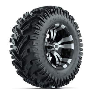 12” GTW Vampire Black and Machined Wheels with 23” Raptor Mud Tires – Set of 4