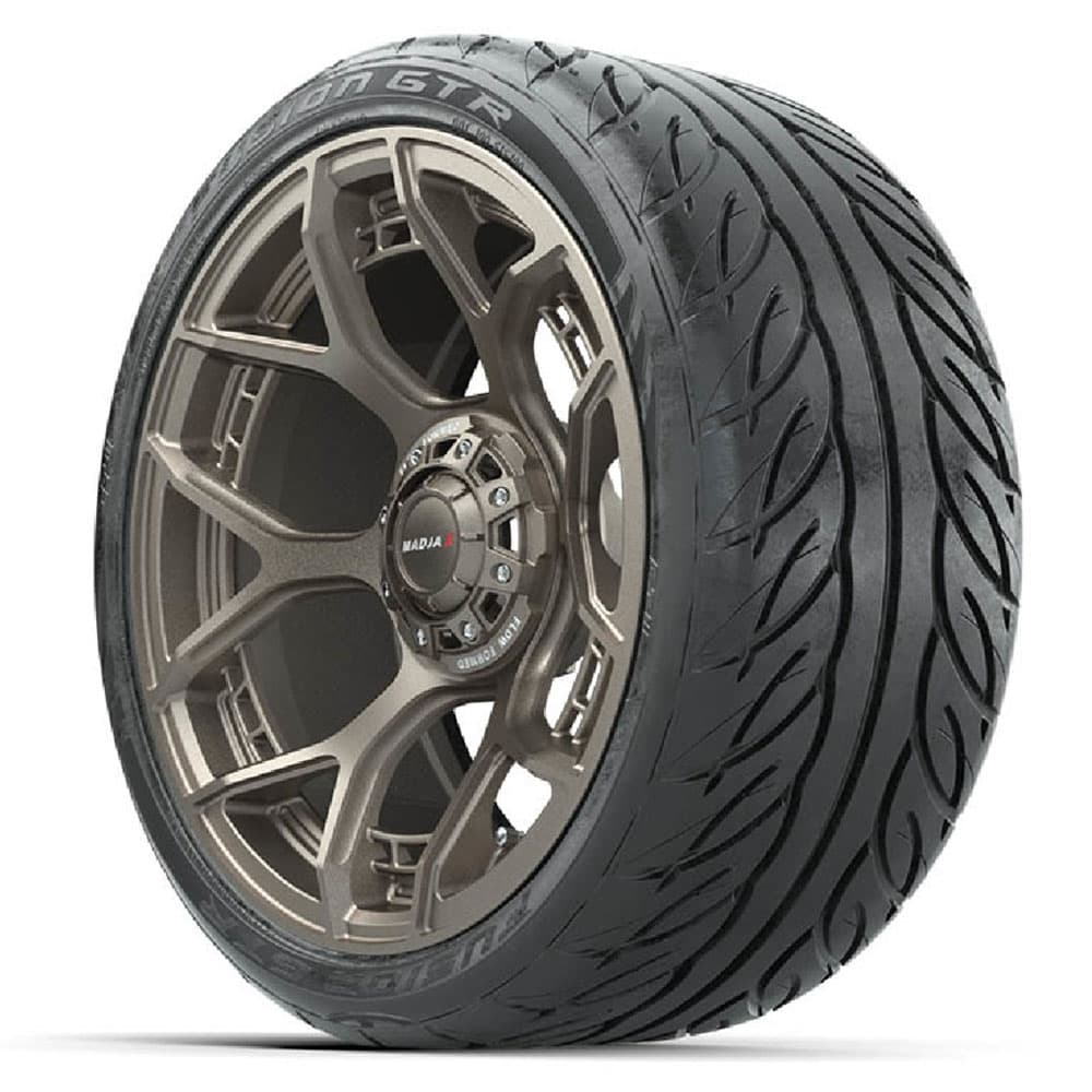 Set of (4) 15&quot; MadJax&reg; Flow Form Evolution Matte Bronze Wheels with GTW&reg; Fusion GTR Street Tires