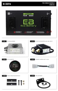 ICON Eco Lithium 70v 105Ah Battery Bundle