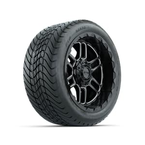 Set of (4) 14 in GTW® Titan Machined & Black Wheels with 225/30-14 Mamba Street Tire