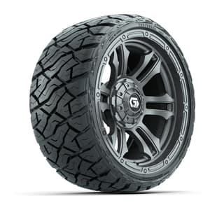 GTW Shogun Gloss Gunmetal 14 in Wheels with 205/35-R14 Maverick Low-Profile All-Terrain Tires – Full Set