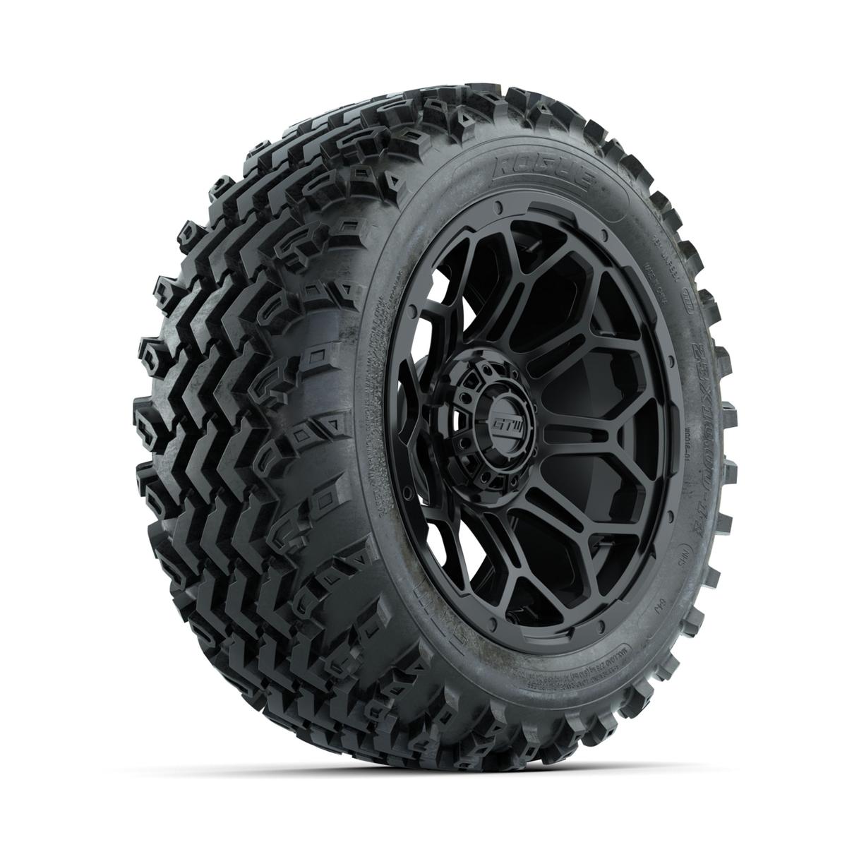 GTW Bravo Matte Black 14 in Wheels with 23x10.00-14 Rogue All Terrain Tires – Full Set