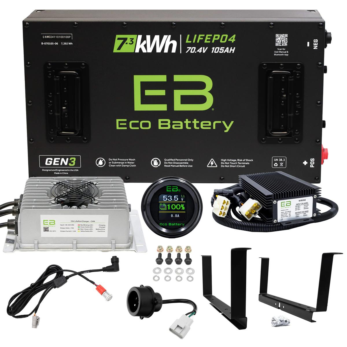 Yamaha G29/Drive 2011-Up & Drive2 Eco Lithium 70v 105Ah GEN3 Battery Bundle